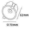 Oprawa podtynkowa PODTYNKOWE ZYRA czarny oczko LP-1606/1RS BK LIGHT PRESTIGE