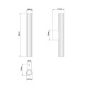 Kinkiet LINEA 45 CM transparentny LP-0510/1W-45 WH LIGHT PRESTIGE