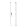 Kinkiet LINEA 61 CM transparentny LP-0510/1W-61 CH LIGHT PRESTIGE
