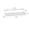 Reflektor MAGNETIC SLIM BLAZE 3000K czarny szynowy LP-616-MAG SLIM 12W 3BK LIGHT PRESTIGE