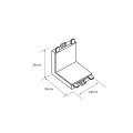 Reflektor ŁĄCZNIK NATYNKOWY L SUFIT-ŚCIANA MAGNETIC SLIM czarny szynowy LP-656-MAG SLIM L SM kąt BK LIGHT PRESTIGE