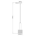 Lampa wisząca AMO czarny zwis LP-0702/1P BK LIGHT PRESTIGE