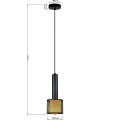 Lampa wisząca AMO czarny zwis LP-0702/1P BK LIGHT PRESTIGE