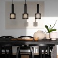 Lampa wisząca AMO czarny zwis LP-0702/3L BK LIGHT PRESTIGE