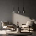 Lampa wisząca AMO czarny zwis LP-0702/3L BK LIGHT PRESTIGE