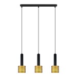 Lampa wisząca AMO czarny zwis LP-0702/3L GD LIGHT PRESTIGE