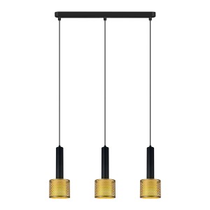 Lampa wisząca AMO czarny zwis LP-0702/3L GD LIGHT PRESTIGE
