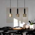 Lampa wisząca AMO czarny zwis LP-0702/3L GD LIGHT PRESTIGE