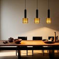 Lampa wisząca AMO czarny zwis LP-0702/3L GD LIGHT PRESTIGE