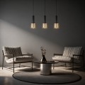 Lampa wisząca AMO czarny zwis LP-0702/3L GD LIGHT PRESTIGE