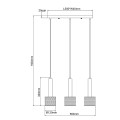 Lampa wisząca AMO czarny zwis LP-0702/3L GD LIGHT PRESTIGE