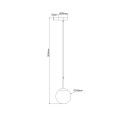 Lampa wisząca DORADO czarny zwis LP-002/1P BK LIGHT PRESTIGE