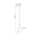 Lampa wisząca DORADO złoty zwis LP-002/1P LIGHT PRESTIGE