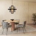 Lampa wisząca RATTANOWA ASTRA czarny zwis LP-3110/1P BK LIGHT PRESTIGE