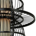 Lampa wisząca RATTANOWA ASTRA czarny zwis LP-3110/1P BK LIGHT PRESTIGE