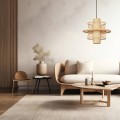 Lampa wisząca RATTANOWA ASTRA NATURALNA drewno zwis LP-3110/1P NT LIGHT PRESTIGE