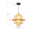 Lampa wisząca RATTANOWA ASTRA NATURALNA drewno zwis LP-3110/1P NT LIGHT PRESTIGE