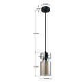 Lampa wisząca POJEDYNCZA NIVIO dymny zwis LP-2811/1P AM LIGHT PRESTIGE