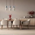 Lampa wisząca POTRÓJNA NIVIO dymny zwis LP-2811/3L AM LIGHT PRESTIGE