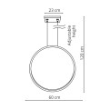 Lampa wisząca MIRROR S złoty zwis LP-999/1P S GD CCT LIGHT PRESTIGE