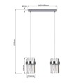 Lampa wisząca VETRO chrom zwis LP-2910/2L CH LIGHT PRESTIGE