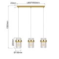Lampa wisząca VETRO złoty zwis LP-2910/3L GD LIGHT PRESTIGE