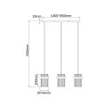 Lampa wisząca VETRO złoty zwis LP-2910/3L GD LIGHT PRESTIGE