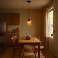Lampa wisząca ELARIS bursztynowy zwis LP-8103/1P AM LIGHT PRESTIGE