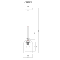 Lampa wisząca ELARIS bursztynowy zwis LP-8103/1P AM LIGHT PRESTIGE