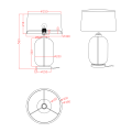 Lampa stołowa AMUR dymny LP-919/1T smoked LIGHT PRESTIGE