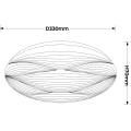 Lampa sufitowa MOLUNA 33 CM 4000K biały plafon LP-9623/1C-33 WH LIGHT PRESTIGE
