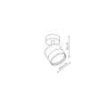 Reflektor KENDAL 1 TRANSPARETNY czarny spot LP-6331/1WS TR/BK LIGHT PRESTIGE