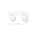 Reflektor KENDAL 2 TRANSPARETNY czarny spot LP-6331/2WS TR/BK LIGHT PRESTIGE