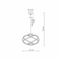Lampa wisząca KANDOR złoty zwis LP-1425/1P GD LIGHT PRESTIGE