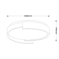 Lampa sufitowa HALO 27 CM czarny plafon LP-1453/1C-27 BK LIGHT PRESTIGE