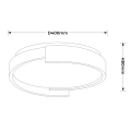 Lampa sufitowa HALO 38 CM czarny plafon LP-1453/1C-38 BK LIGHT PRESTIGE