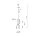 Lampa wisząca BALERA czerwony zwis LP-0309/1P Red LIGHT PRESTIGE