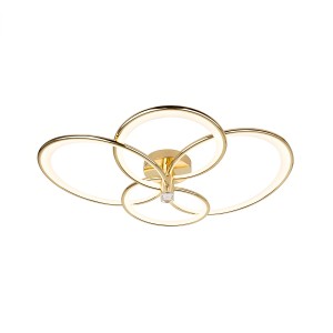 Lampa sufitowa AZINA 4 zloty plafon LP-4852/4C GD LIGHT PRESTIGE