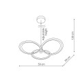 Lampa wisząca AZINA 3 zloty zwis LP-4852/3P GD LIGHT PRESTIGE