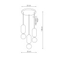 Lampa wisząca BALLO różowy zwis LP-0730/3P LIGHT PRESTIGE