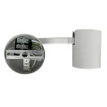 Kinkiet Z WYSIĘGNIKIEM SNOW NEW biały LP-731N/1WL WH LIGHT PRESTIGE