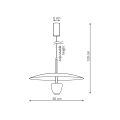 Lampa wisząca UFO L czarny zwis LP-0408/1P L BK LIGHT PRESTIGE