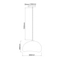 Lampa wisząca NUBE 50CM biały zwis LP-0030/1P 50cm WH LIGHT PRESTIGE