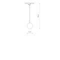Lampa wisząca  PROFILE SNOWBALL do 1-obwodowego systemu szynowego 11297 NOWODVORSKI