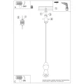 Lampa wisząca KUBBE mała R zwis SL.2027 SOLLUX LIGHTING