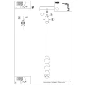 Lampa wisząca KUBBE średnia R zwis SL.2028 SOLLUX LIGHTING