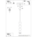 Lampa wisząca KUBBE duża R zwis SL.2029 SOLLUX LIGHTING