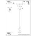 Lampa wisząca KUBBE mała S zwis SL.2030 SOLLUX LIGHTING