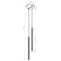 Lampa wisząca ARCHE 2P taupe zwis SL.2037 SOLLUX LIGHTING