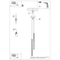 Lampa wisząca ARCHE 2P taupe zwis SL.2037 SOLLUX LIGHTING